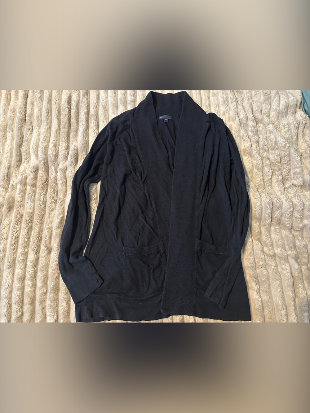 GAP Black Open-Front Cardigan Sweater